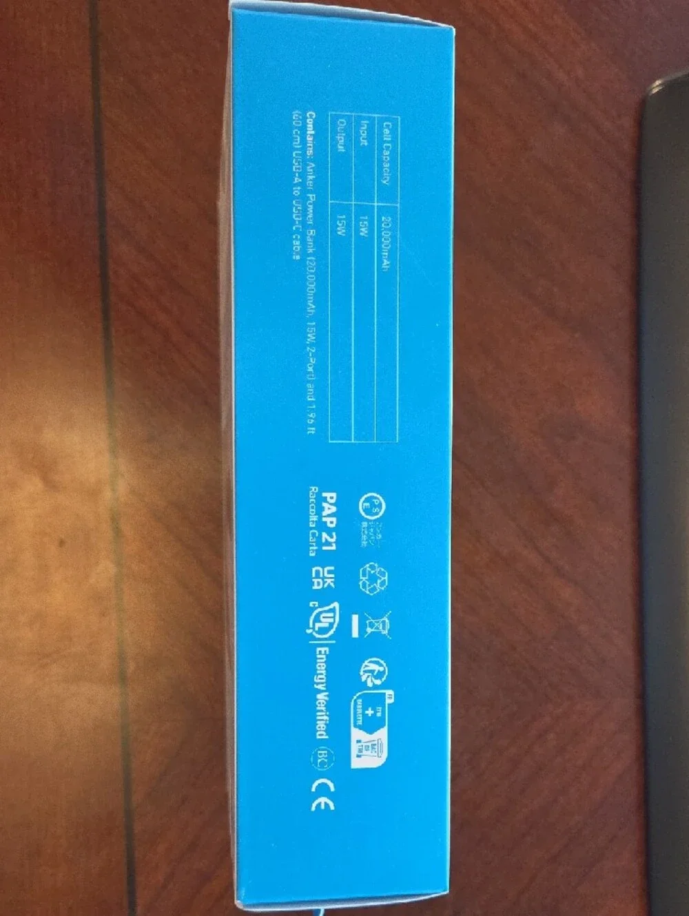 Brand New - Anker Black Portable Power Bank with Real-Time Battery Display